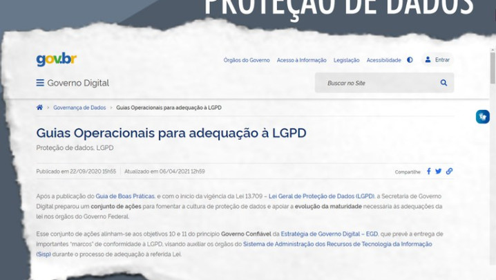 Guias operacionais para adequação à LGPD